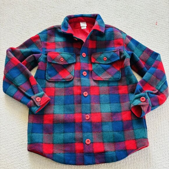Hanna Andersson Red And Blue Plaid Shacket